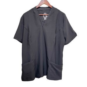 Health Pro Black Scrubs Top Size 2XL Workwear